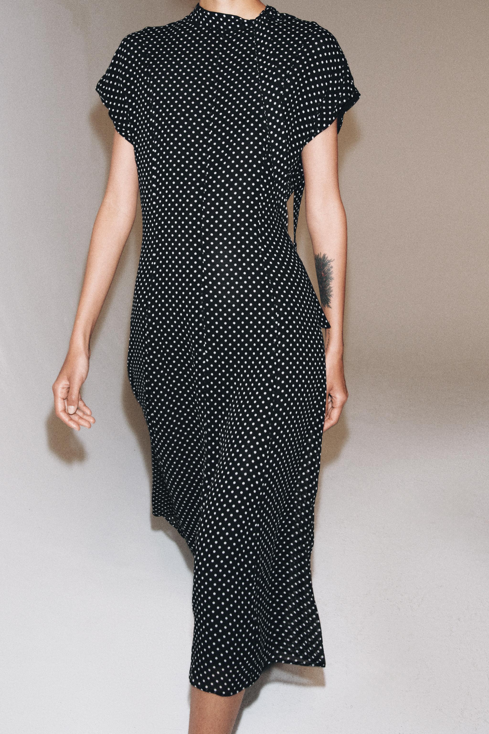 ZW COLLECTION POLKA DOT MIDI DRESS